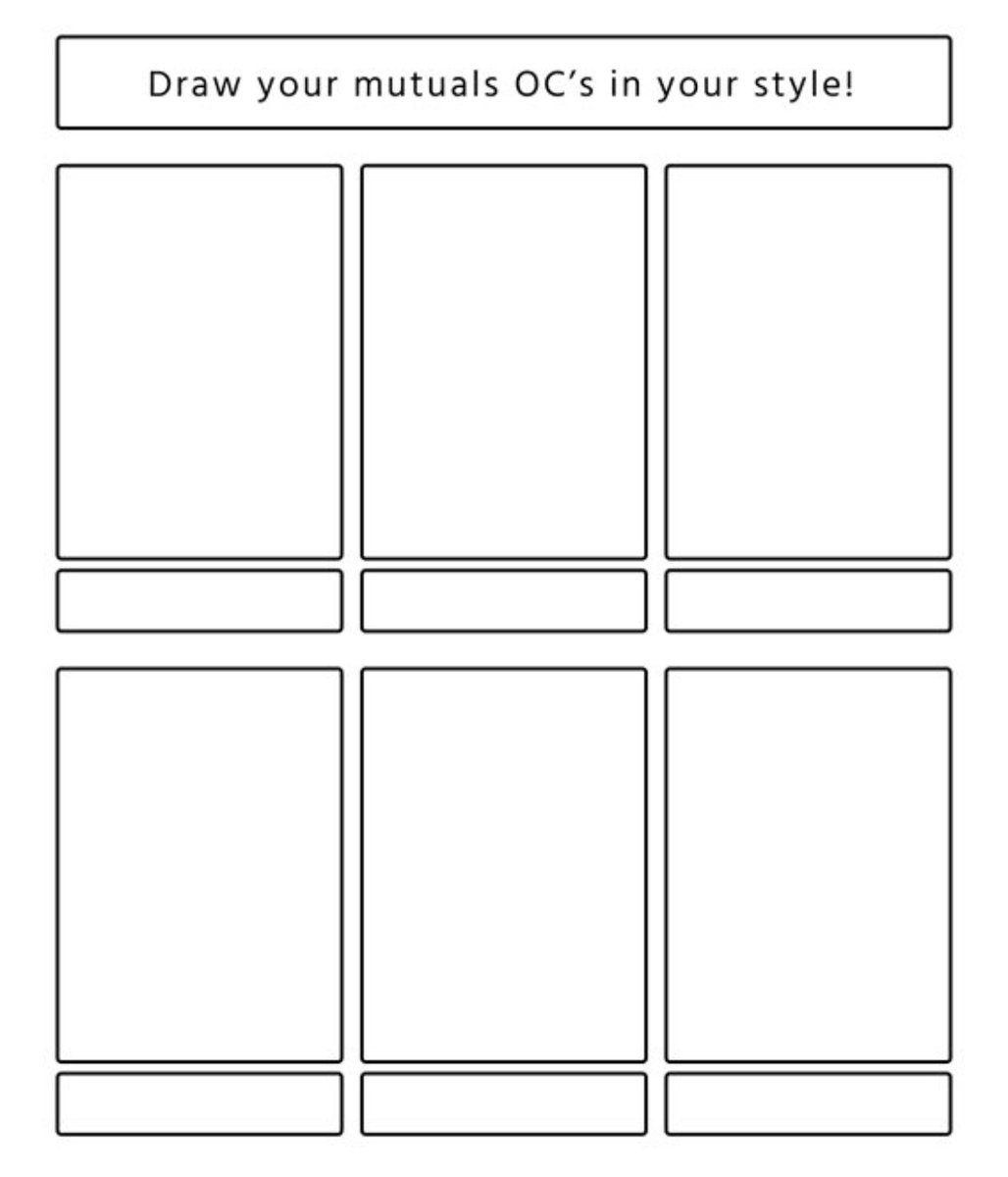 mutuals quick gimme your OCs, i forgot to plan something for today's stream! 