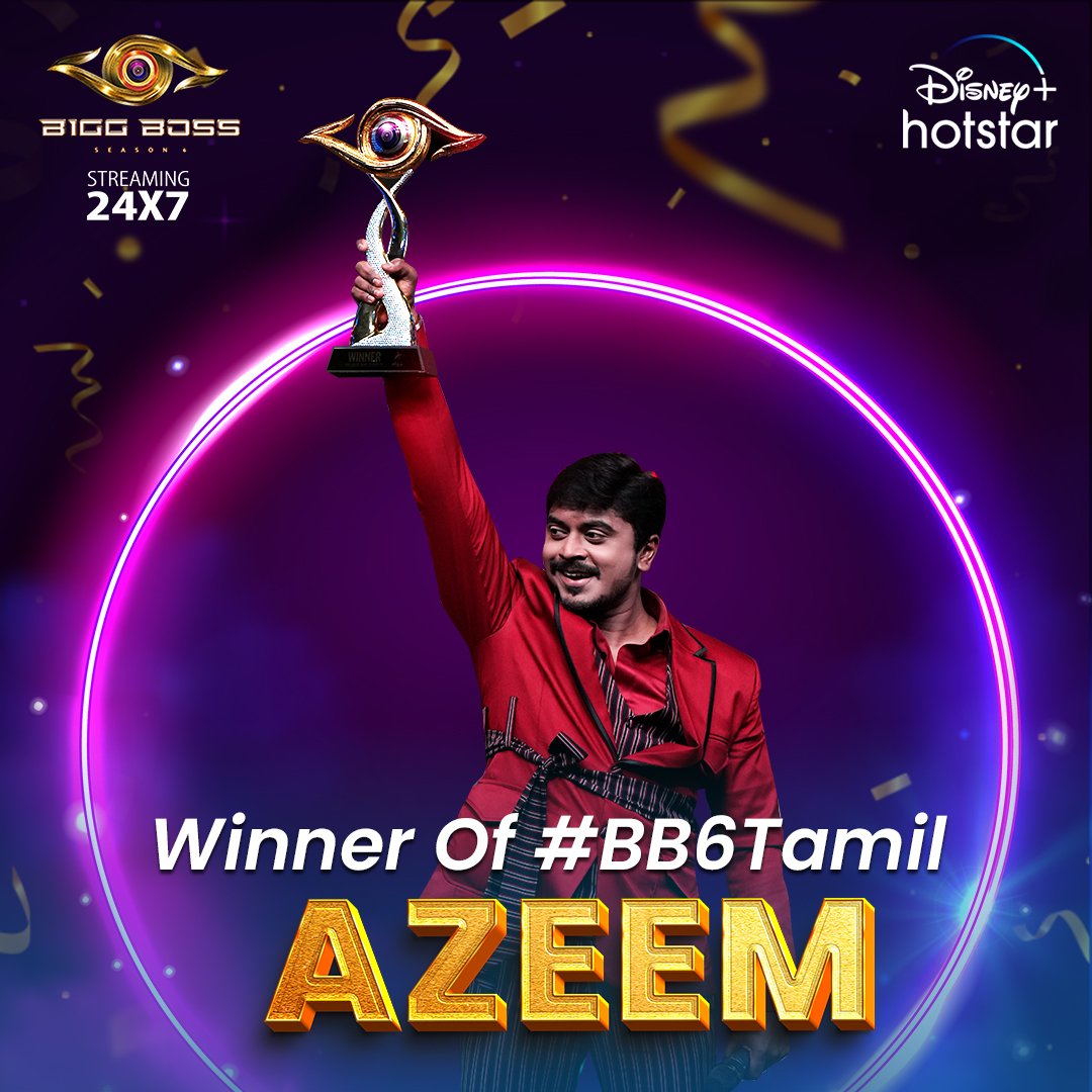 azeem_fan_boy's tweet photo. 11 Nominations ❎
1 Trophy ✅
எதிலும் தனித்து நின்று தனியாகவே விளையாடி மக்களுக்கு பெருமை சேர்த்த ஒரே மனிதன் @actor_azeem அண்ணா அவர்கள் (அன்பு பாசம் இரண்டிலும் சிறந்தவர்
#Azeem #TeamAzeem #MakkalNayaganAzeem #BiggBossTamil    #BiggBossTamil6 #VijayTelevision @disneyplusHSTam ✌️ https://t.co/uZf50tgguG
