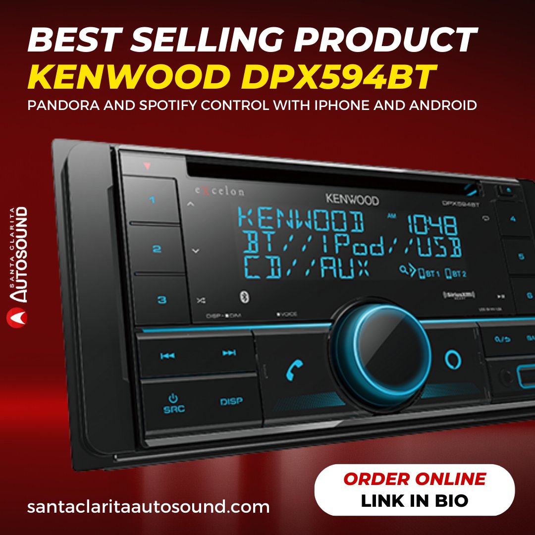 SC_AutoSound's tweet image. If you're looking for a top-of-the-line audio experience with the convenience of Bluetooth, SiriusXM Ready, and Alexa Built-in, then look no further than the Kenwood DPX594BT

shop.santaclaritaautosound.com/collections/ca…

#AutoSound #CarAudio #CustomCarStereo #VehicleEntertainment #AftermarketAudio