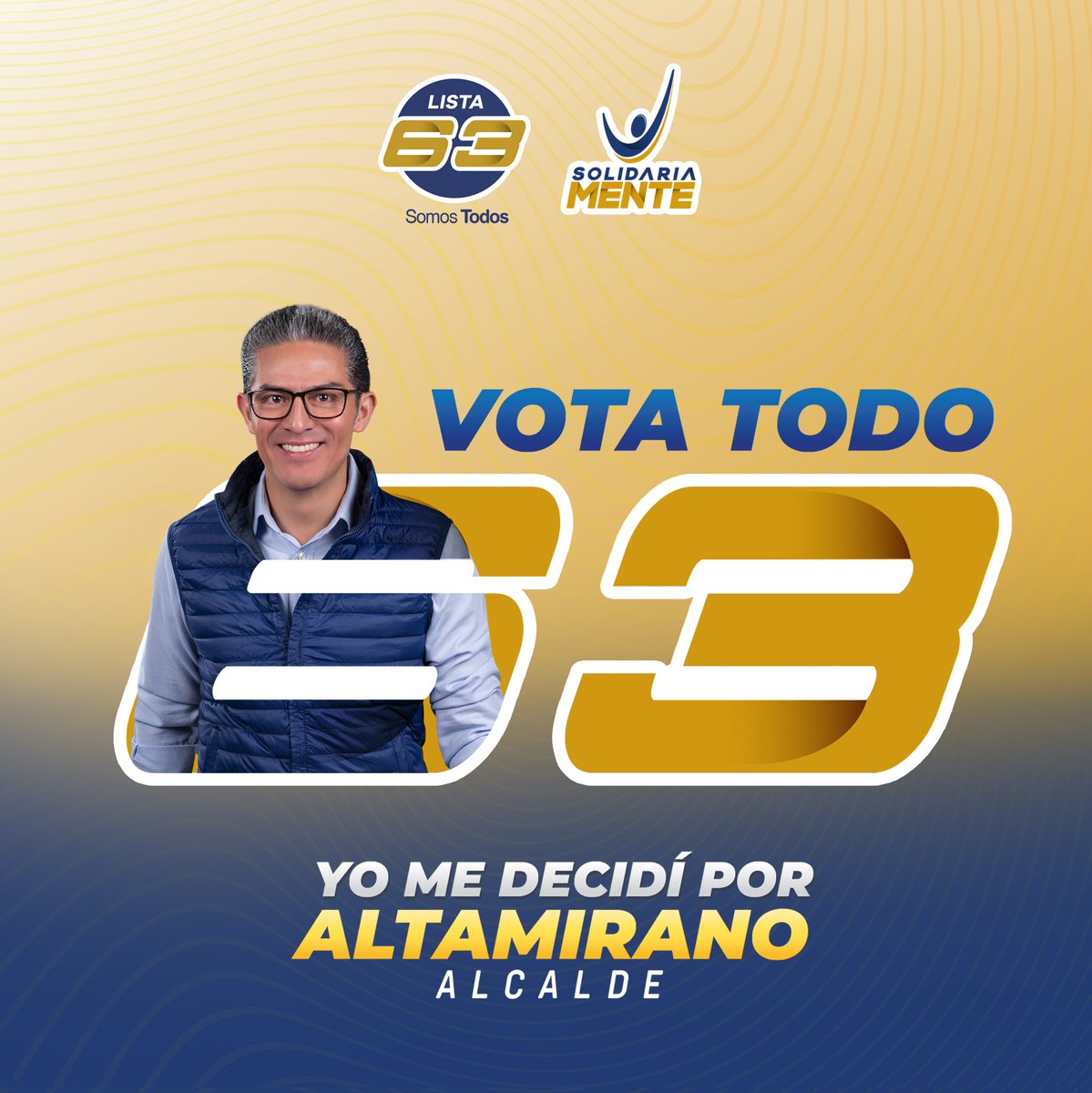 Juntos construimos la nueva historia de Ambato. 

#VotaTODO63