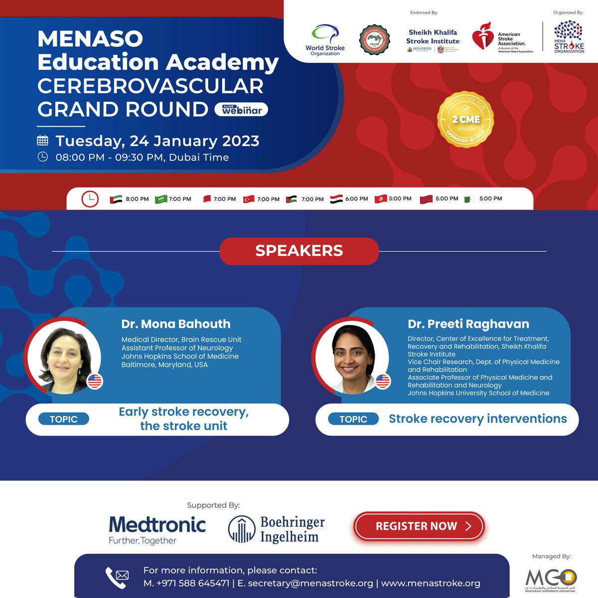 StrokeMena's tweet photo. One day left 🚨
📲 Hurry up & secure your seat now to join our speakers in the #livewebinar, discussing #strokerecovery
💬 Leave a comment below to receive the registration link 🔗https://t.co/R1ec8WZOho
@SALRUKN
#MENASO #strokeawareness #strokeupdate #uae https://t.co/tF4kxAvL8Y