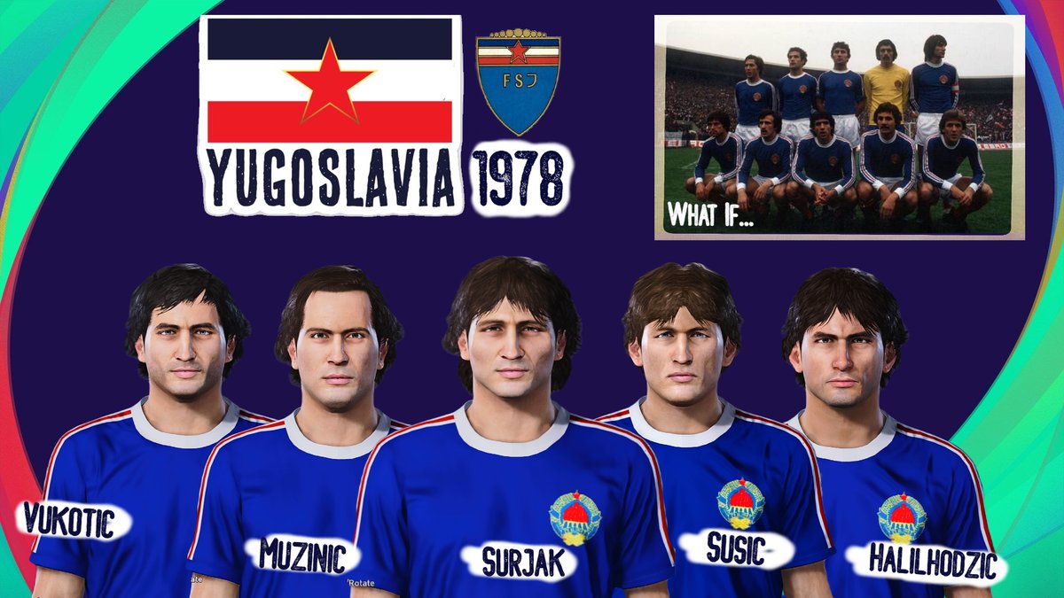 Mk5Pes's tweet photo. 🔵⚪️🔴Yugoslavia 1978 | "What If"
https://t.co/PZbWuUoQcA
Donations: https://t.co/z4eLLm3ZvH
#Yugoslavia #Yugo #Jugoslavija #PES2021 #PES2020 #WC1978 #WC78 #WorldCup1978 #ClassicYugoslavia #Surjak #Susic #Halilhodzic #Muzinic #Vukotic @Fudbalski_Hram #Borota #ClassicPes #pes21 https://t.co/m8S6Ie1TSg