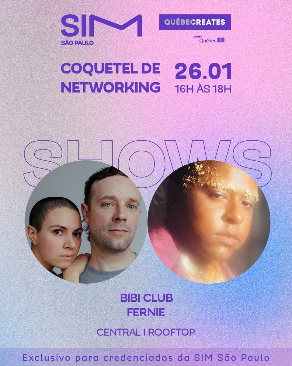 QuebecBrasil's tweet photo. 🎸O @quebecbrasil e a @la_SODEC promovem a apresentação de dois artistas do #Québec na Semana Internacional de Música de São Paulo, a @simsaopaulo.
🎤Mais informações: https://t.co/QHBgfR3FYr
#QcSP #QcSIM #SODEC https://t.co/yZvQtNMw0f