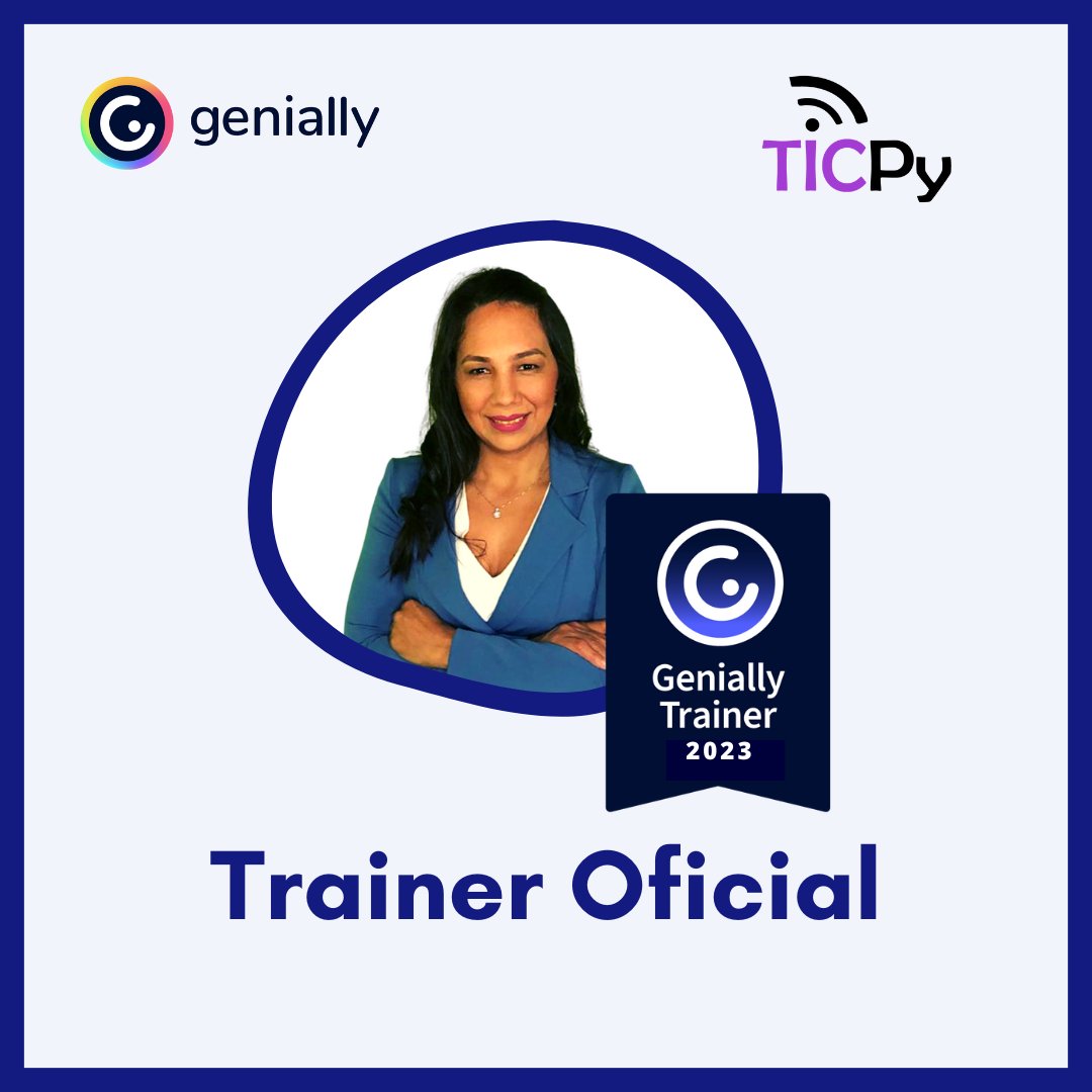 Oficialmente Trainer de Genially 2023. Orgullosa de formar parte de este grupo selecto. Estoy a las ordenes. 😍 #trainer #Genially #educacion