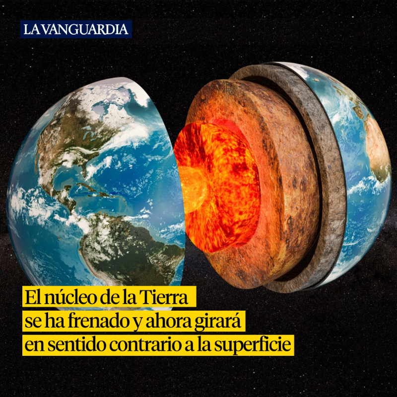 LaVanguardia's tweet photo. 🔴🌍 Descubren que el núcleo de la tierra se ha frenado y preocupa que se acorten los días

▪Este parón puede tener efectos globales también en el clima y el nivel del mar