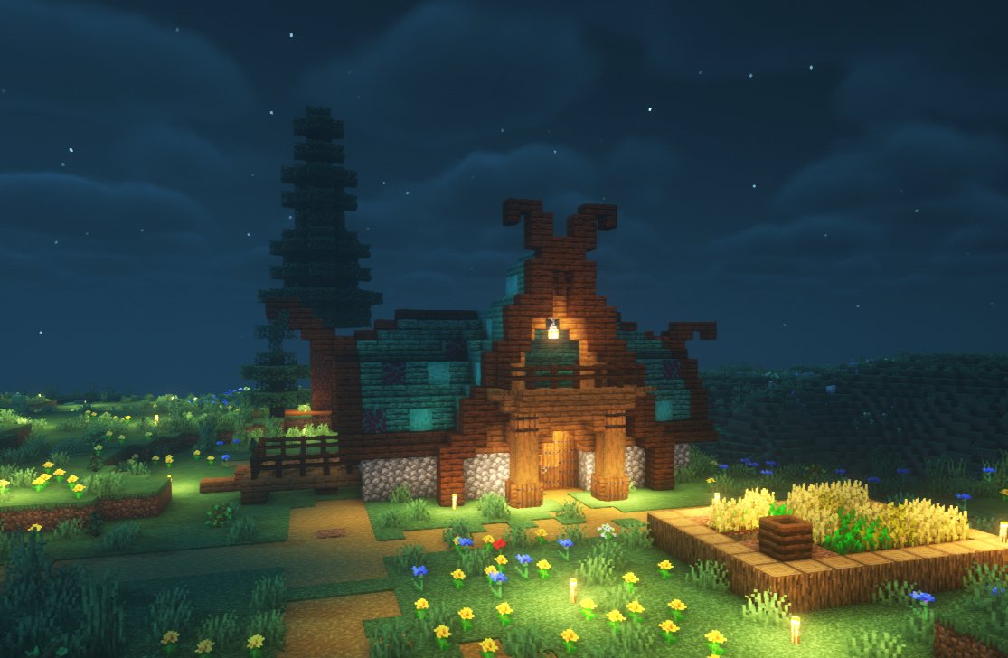 GenuineChili's tweet photo. I'm trying to improve my building skills and just got a nice compliment on this Viking House! Of course, the compliment belongs to @AenayMC for the great tutorial video! https://t.co/fvwvR2wuT5 #limelightsmp #minecraft #smp #tutorial https://t.co/PSlIRqHO4y