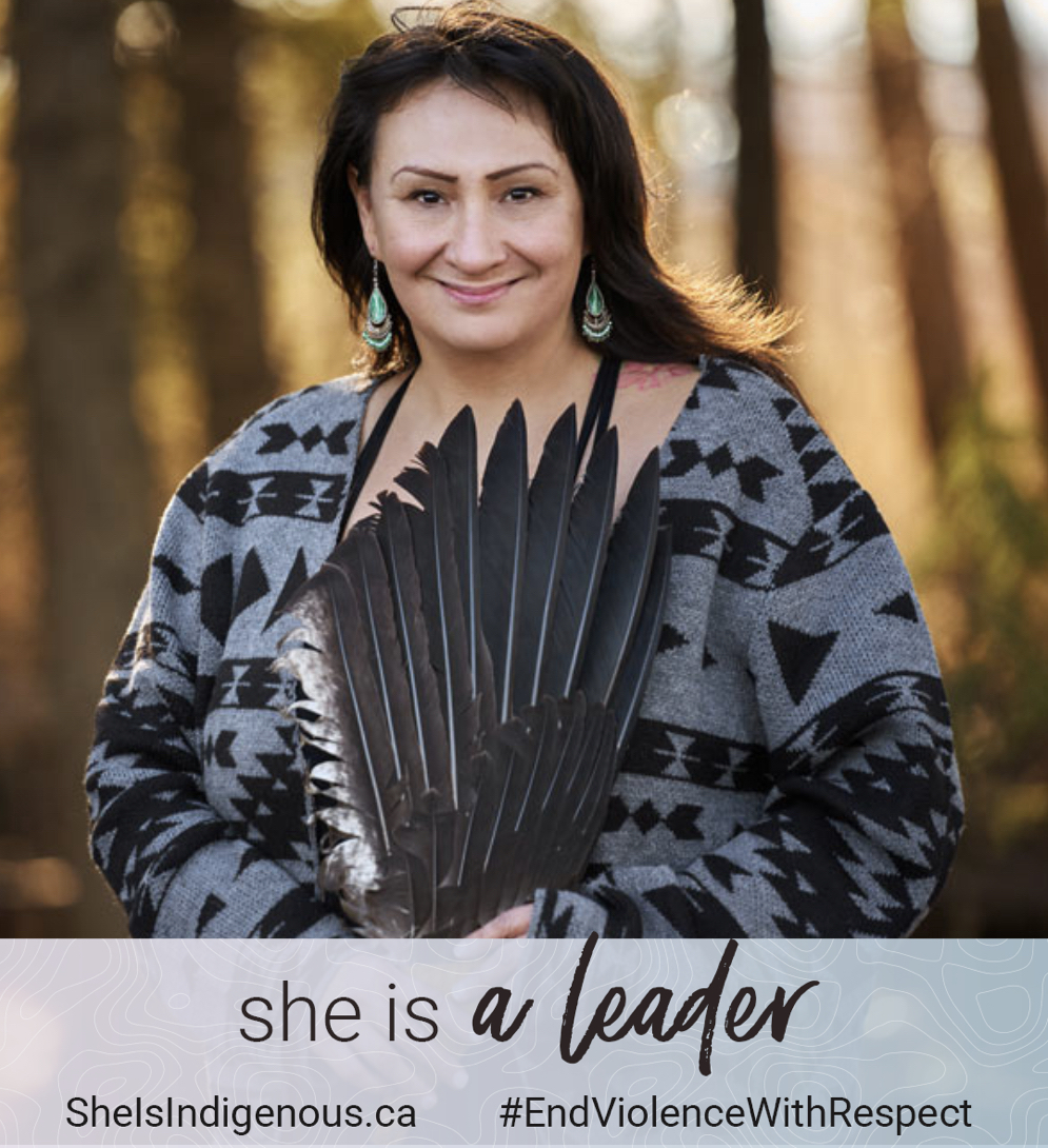 The proud owner of the Fort McMurray Métis Trading Post, Ahasiw nurtures her spirit &amp; inspires those around her as she walks with her culture, honours her ancestors &amp; instills pride in those around her every day.

She is a #leader.

#EndViolenceWithRespect #SheIs #Métis #Cree