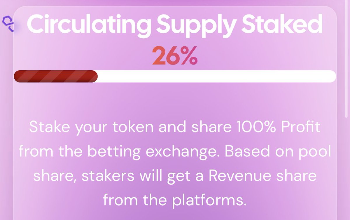 26% of circulating supply has been staked! 
We are not even 24 hours in!