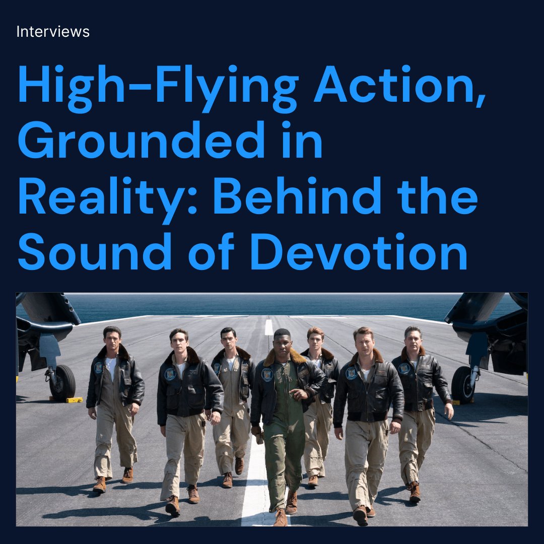 🎞️ Co-Supervising Sound Editors Will Files (<a href="/sounddroid/">Will Files</a>) and Matt Yocum (<a href="/mattyocumsound/">Matt Yocum</a>) went to great lengths using sound to imbue <a href="/DevotionMovie/">Devotion</a> with authenticity, excitement, and subtlety.⁠
⁠
Read our interview with them about their work on the film: bit.ly/3QZkQyx