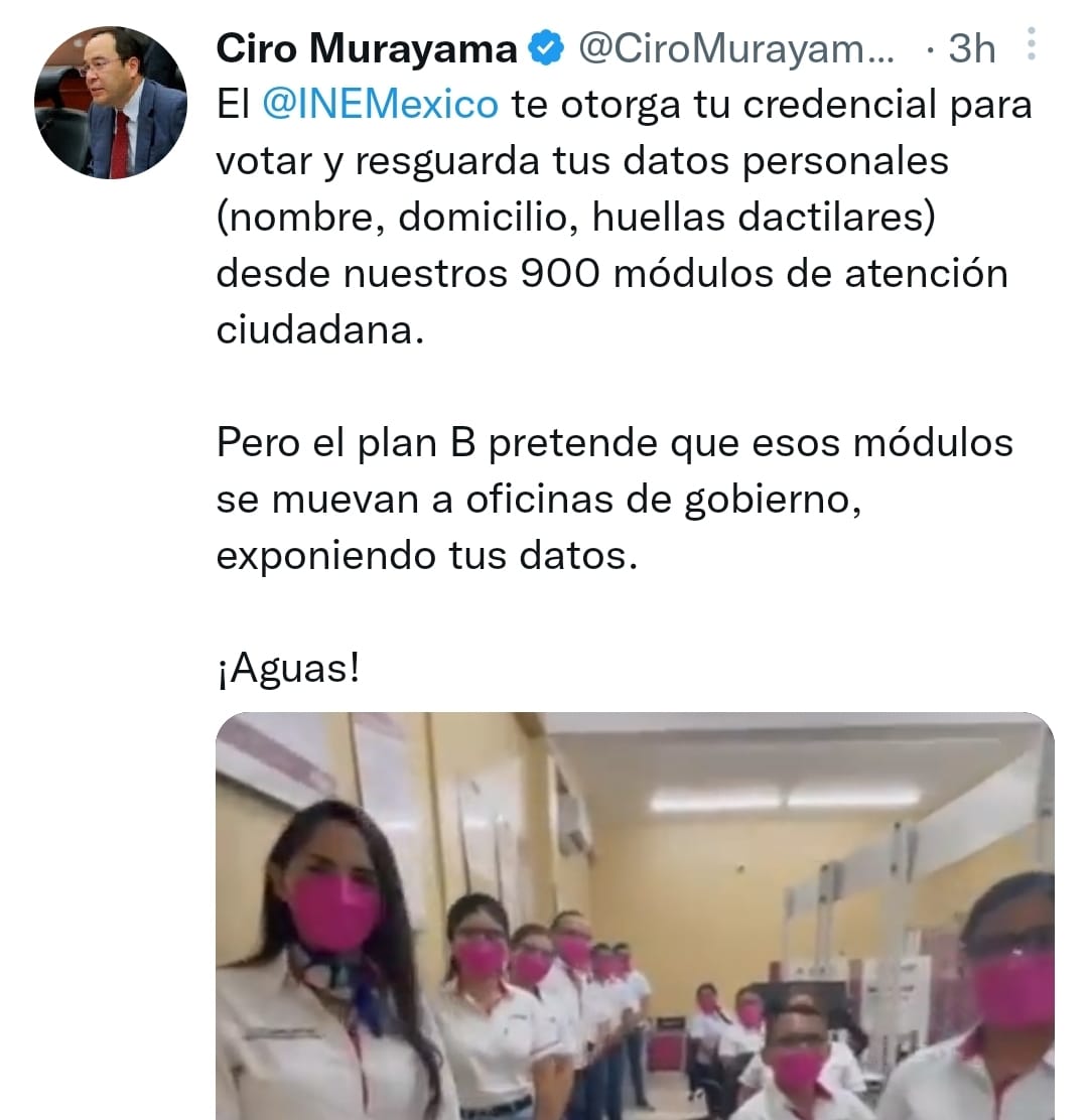 mariollergo's tweet photo. ¡Aguas! Anda suelto un mentiroso 🤫

¡Es FALSO! ❌
El Plan B de la #ReformaElectoralVa no plantea en ningún apartado la reducción de módulos electorales 🤦🏽‍♂️.

¡Lo cierto es! ☑️
El INE podrá gestionar espacios públicos disponibles para dejar de pagar costosas rentas 💸. https://t.co/eT8l9hiOad