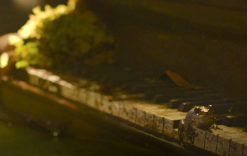 nerdist's tweet photo. no thoughts, just piano frog #TheLastOfUs https://t.co/z37EFfReXP