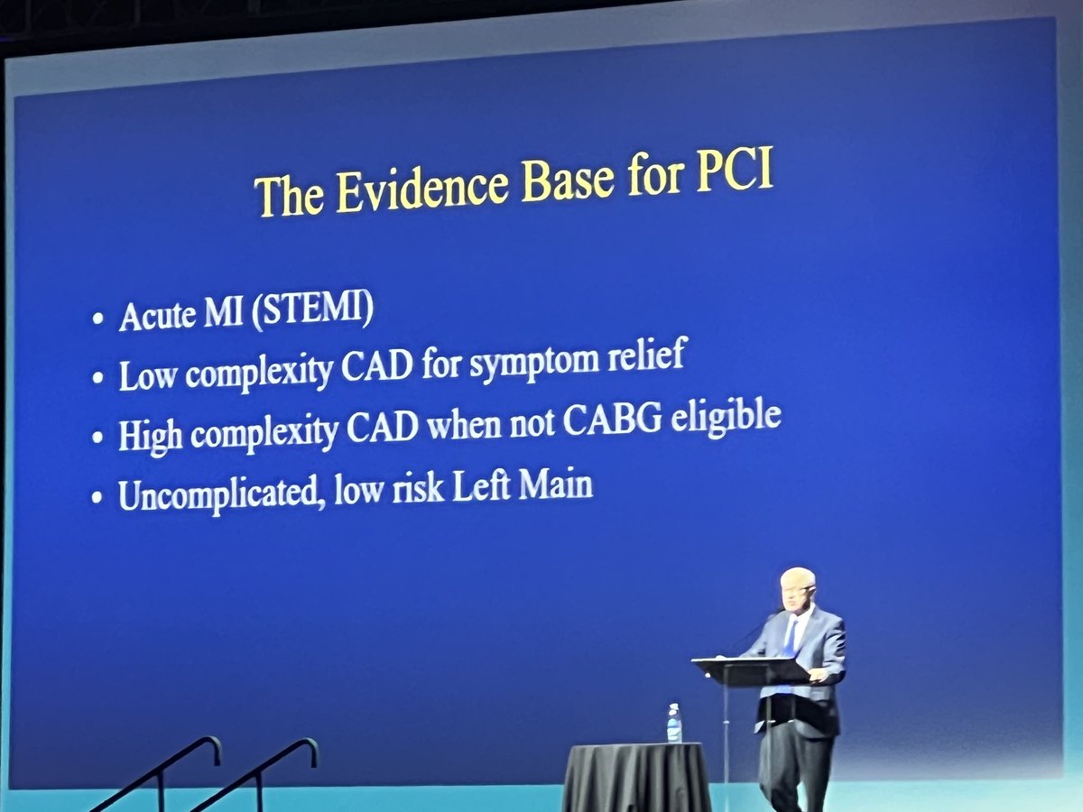 Great talk by Dr. Peter Smith #STS2023 on the story of data over the years of PCI versus CABG. ⁦<a href="/STS_CTsurgery/">The Society of Thoracic Surgeons</a>⁩