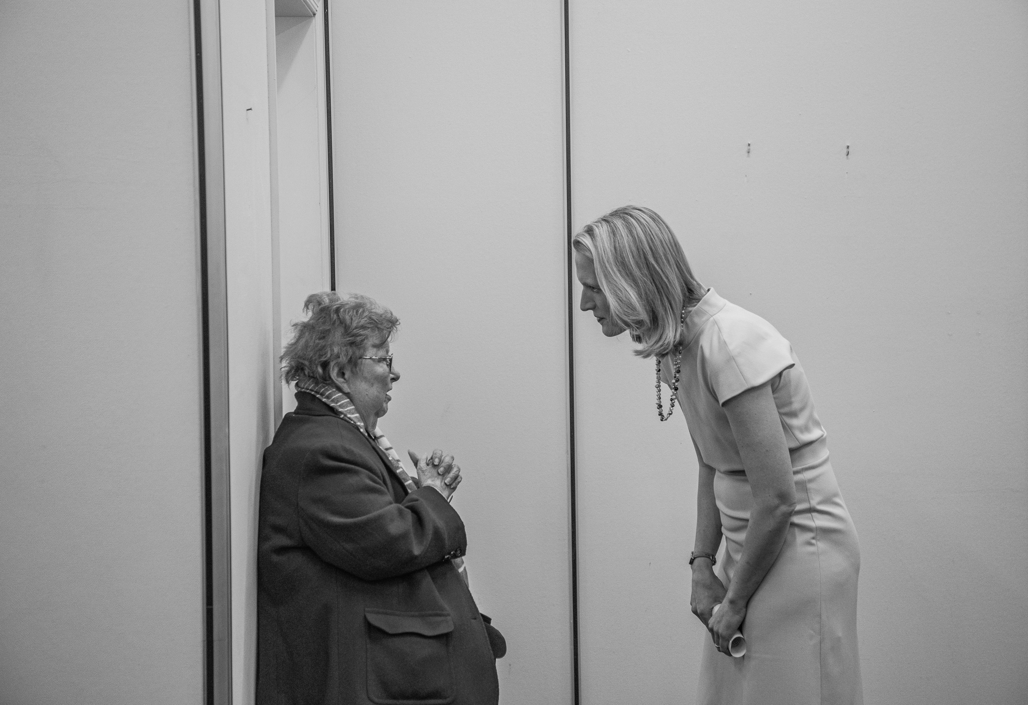 Brooke and Sen. Mikulski share a private moment before the ceremony.