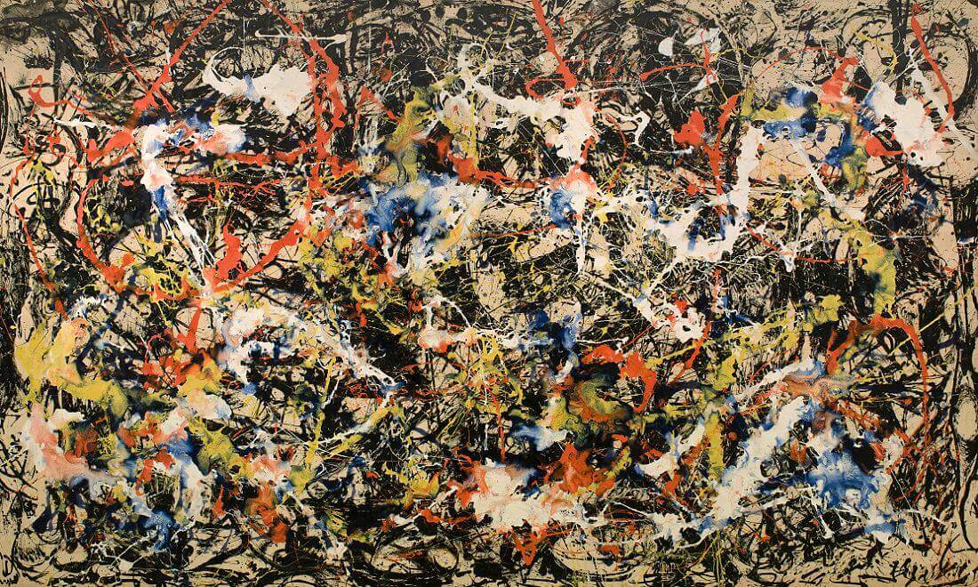 AmpedTo11's tweet photo. #JacksonPollock(1912-1956)"Abstract painting IS abstract. It confronts you.There was a critic who wrote that my pictures didn't have any beginning or any end.He didn't mean it as a compliment.But it WAS". #AbstractExpressionism #HorrorVacui #ChaoticMotion #JackTheDripper ๐จ๐ผ๏ธ๐๏ธ https://t.co/8bWQHo2pBR