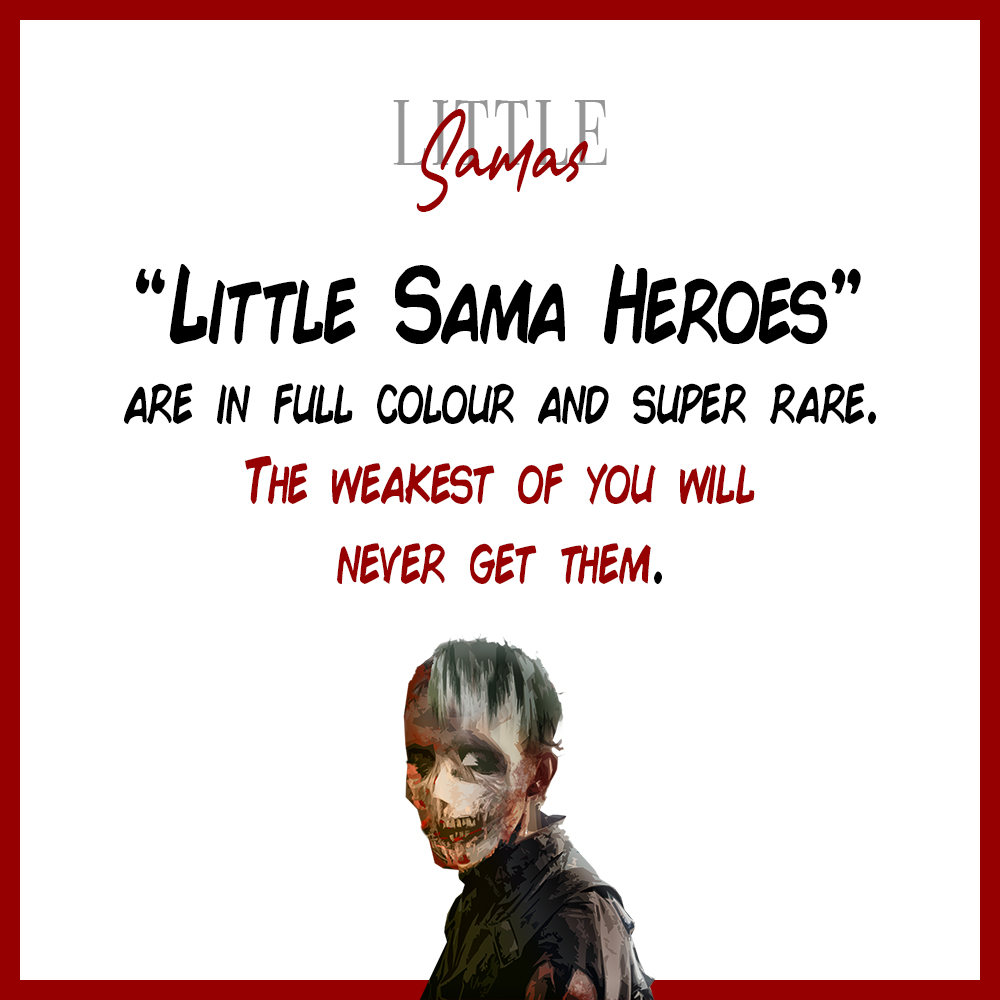 20 Little Sama Heroes available during the game/ special event 
#Exosama #MoonsamaNETWORK #Moonsama $SAMA #SAMANFT