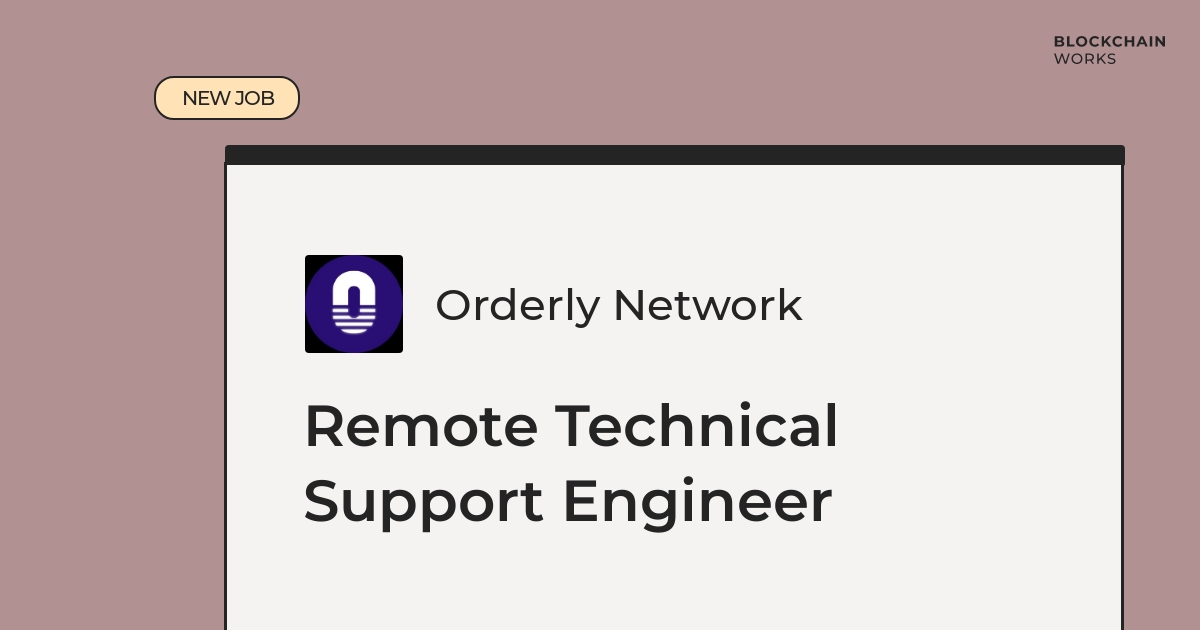 BlockchainWorks's tweet image. Job Opportunity 🔥

💼 Remote Technical Support Engineer
🏢 Orderly Network
💰 Flexible salary
🖥️ Work with it technical support &amp;amp; JIRA

Check out the details and apply now 👇
blockchain.works-hub.com/jobs/remote-te…

#remotework #remotejobs #ittechnicalsupport