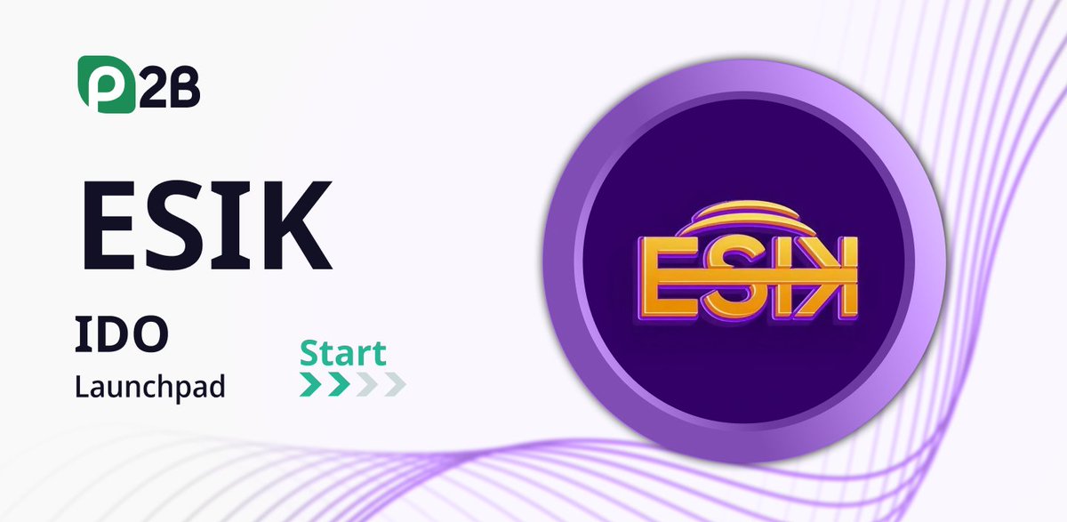 The IDO Launchpad session for @EsikNetwork starts now on P2B. 🔹Proceed to the launchpad: p2pb2b.com/ido/19/?utm_so… Learn more about our project: 🔸Website: esik.io 🔸Telegram: t.me/officialesikne…