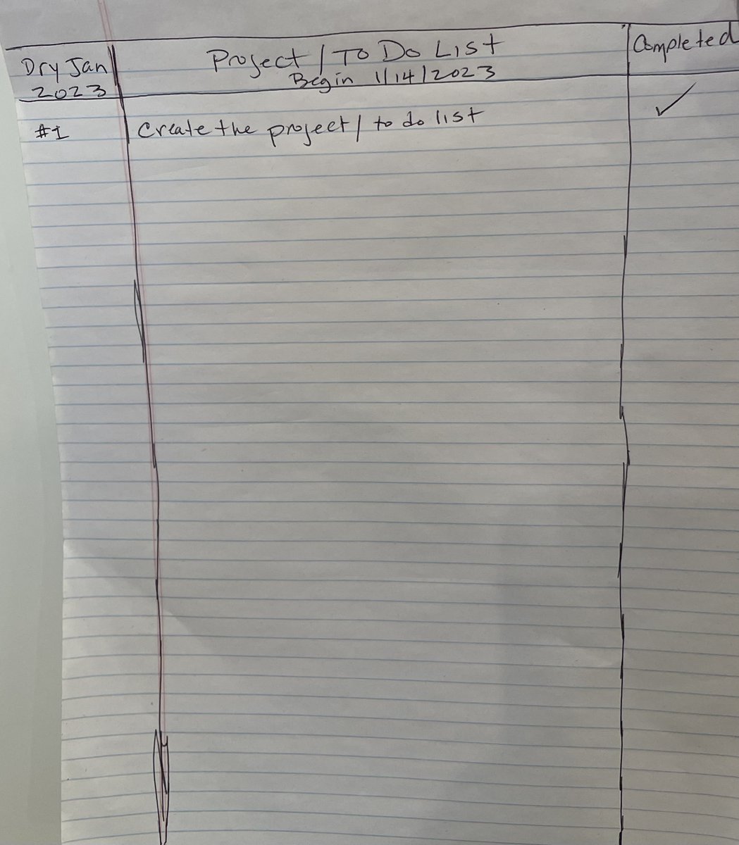 scullather's tweet image. Rock&apos;in our Dry January to do list.  @kmccoobery &amp;amp; I r off to an amazing start!  Watch this space for more extremely relevant updates.  #DryJanuary #todolist #projectlist