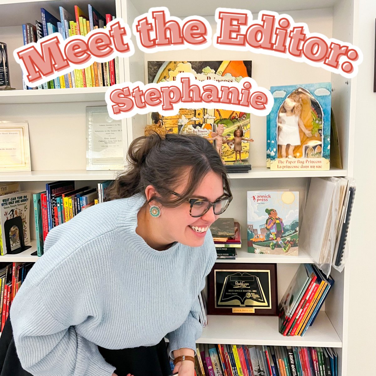 Meet Stephanie, one of our Acquisitions Editors! ✨🌼 Stephanie is a member of Naicatchewenin First Nation and work solely with Indigenous authors. Keep reading below to learn more about her😊⬇️