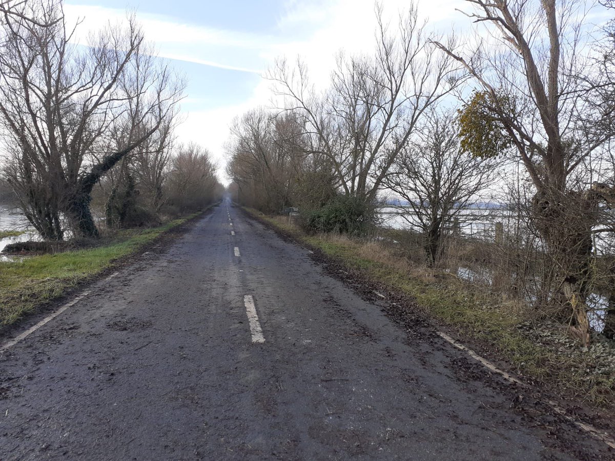 TravelSomerset's tweet photo. A361 update: We can confirm that the road remains closed tonight but we hope to reopen tomorrow afternoon (Tuesday 24 January) once surface debris and mud has been cleared, and the route has been gritted. https://t.co/sJ4sSFbqSc
