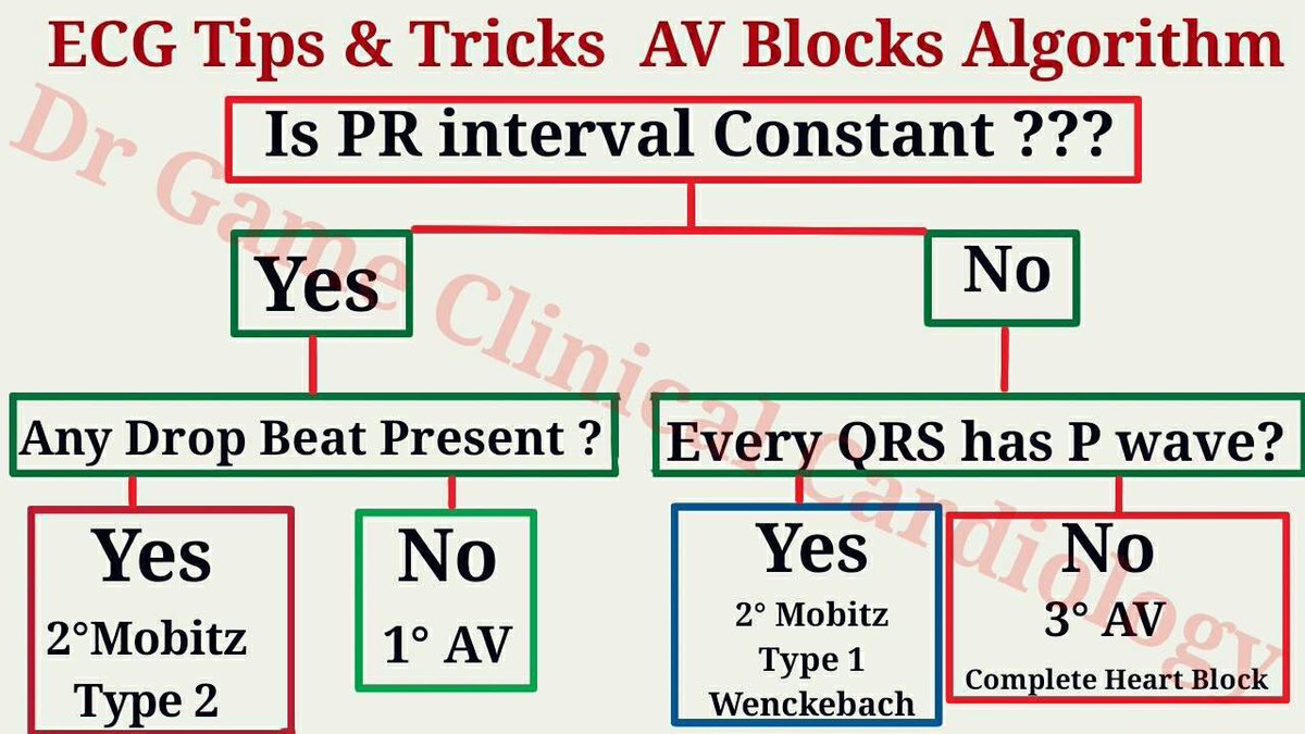 DoctorGame99's tweet photo. #ECG Tips and Tricks #Cardiology #medicalstudents #medicine #ClinicalCardiologyByDoctorGame #AVblocks #algorithm #ECGAlgorithm #echofirst #FOAMcc #FOAMrad #FOAMed https://t.co/4itAEU7OY4