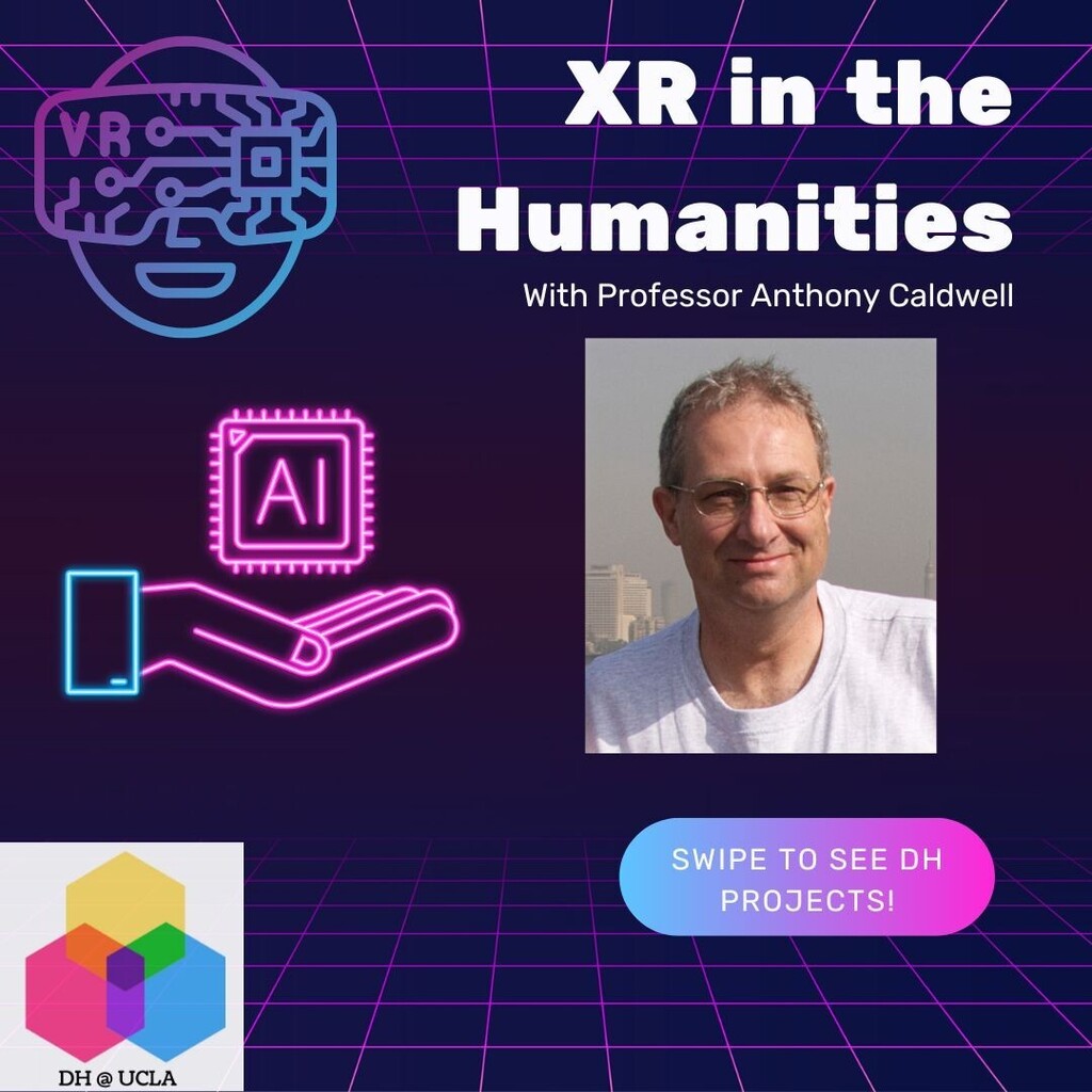 UCLA_DH's tweet photo. How can VR and Ar technology be used in Humanistic Research?
We sat down with Professor Caldwell to learn more about this emerging field! Swipe To learn about Historic Downtown theaters that are reconstructed using Ar technology!
.
.
.
.
.
#ucla #ucladh… https://t.co/k8QmNJTEu9 https://t.co/hkpxcbNeU6
