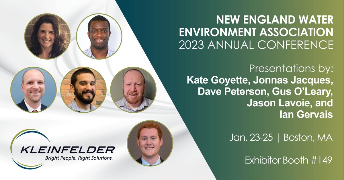 KleinfelderHQ's tweet photo. Join us at the 2023 New England Water Environment Association (NEWEA) Annual Conference and Exhibit in Boston! Kleinfelder is proud to feature six presenters in the technical program. Read more: https://t.co/tqAD39AAAQ
 
#WeAreKleinfelder #NEWEA #NEWEA2023 #WaterEngineering https://t.co/VqM2wSkjfs