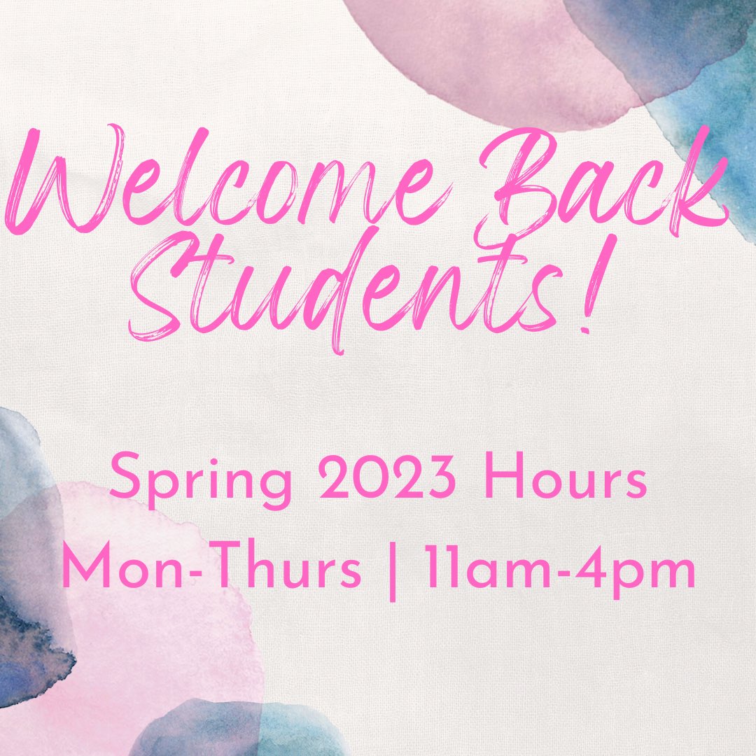 Happy first day of the Spring Semester! 

Visit us in person:
Mon-Thurs | 11am - 4pm 

or shop online 24/7 at shop.colum.edu

Updates on Shop hours + events posted on our social media pages. 

Wishing everyone a productive and healthy semester!
#ShopColumbia #ColumbiaChi
