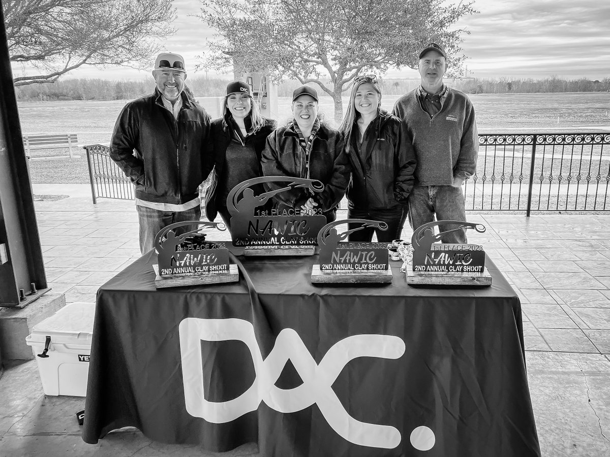 DACInc's tweet photo. Thank you to @nawicnational Houston Chapter 3 for hosting their Annual Clay Shoot benefiting women in the construction industry. DAC was proud to be a sponsor and support NAWIC's mission to provide education, community, and advocacy for women. #womeninconstruction #firstplace https://t.co/CjzUGRqwSW