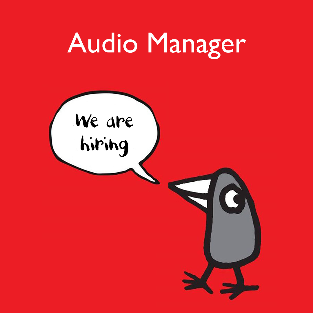 📢 We're hiring! 📢 We have an exciting opportunity for a full-time Audio Manager to join the Crow's Nest. 🎧 For more information, and to find out how to apply, click here: ow.ly/Zhkx50My2TJ