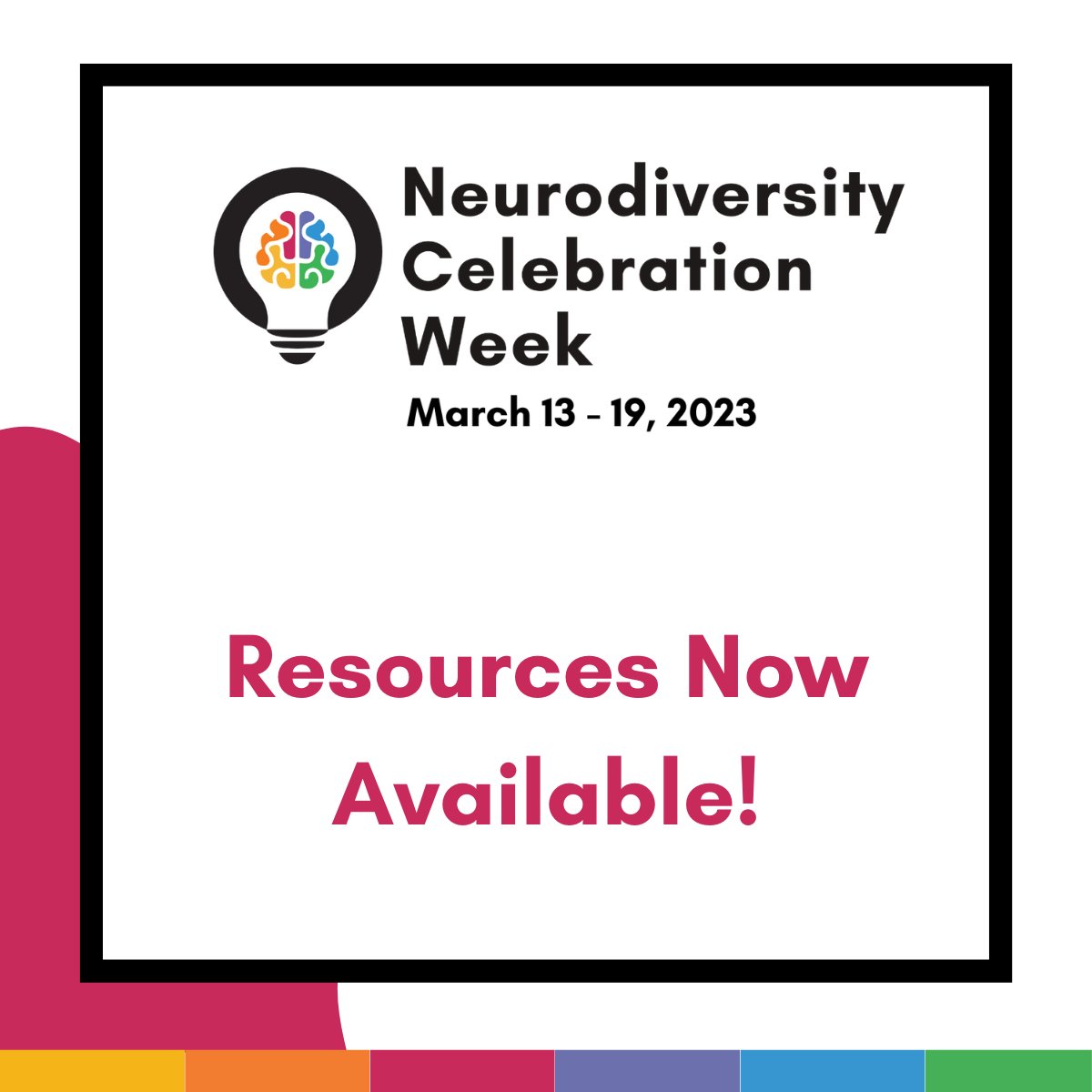 NCWeek's tweet photo. Our 2023 resources are now available!

These resources aim to provide information &amp; ideas on ways to celebrate and spread awareness of neurodiversity throughout the week. 

https://t.co/tZ0Yjo8i6Z

#NeurodiversityWeek #NeurodiversityCelebrationWeek #NCW #ThisIsND https://t.co/vbryQLtwCE