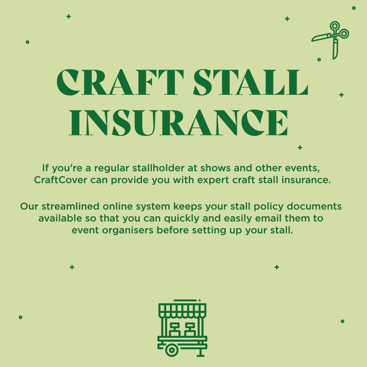 Did you know that we offer craft stall insurance? 🧶

It's important to protect yourself from any claims that may arise from holding a stall at a craft fair - get in touch with us today to find out more via DM or our website ✉️