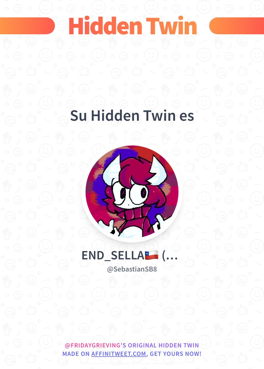 The Grieving Of Friday (62) on Twitter " Hidden Twin SebastianSB8 es mi gemelo secreto 😱