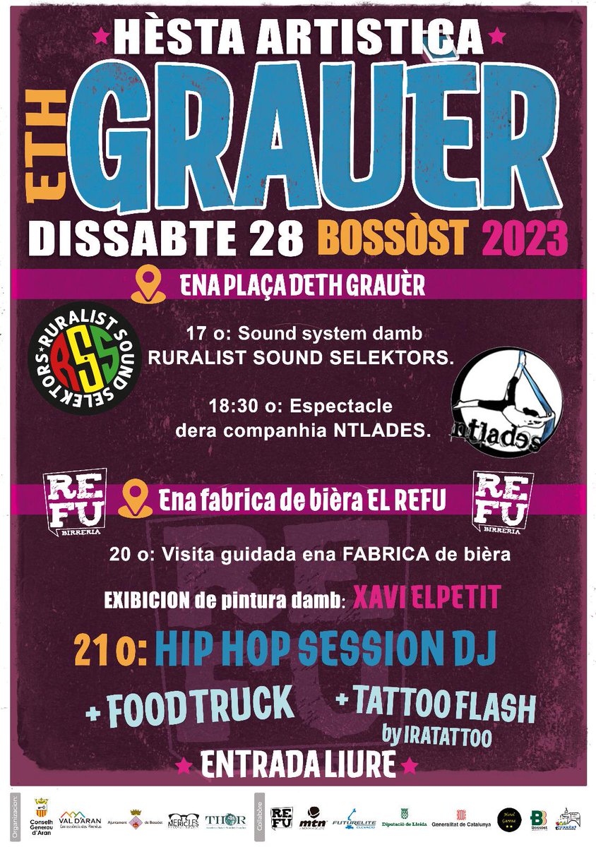xavielpetit's tweet photo. Ens veiem dissabte al festival d'art mural #ethgrauer de #bossost
No t'ho pots perdre https://t.co/6xwud0hz4Y