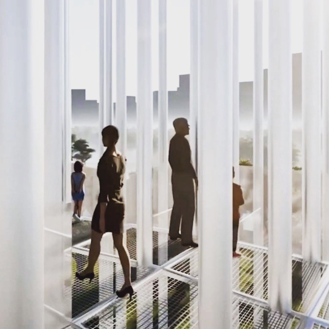 UrbanConfluence's tweet photo. While work on adapting #BreezeofInnovation to #PlazadeCésarChávez has just begun, concept sketches envision #observationdecks that will provide commanding views of #downtownsanjose and the valley—as well as new spaces to complement and be incorporated into community events. https://t.co/mHj5y0vELf