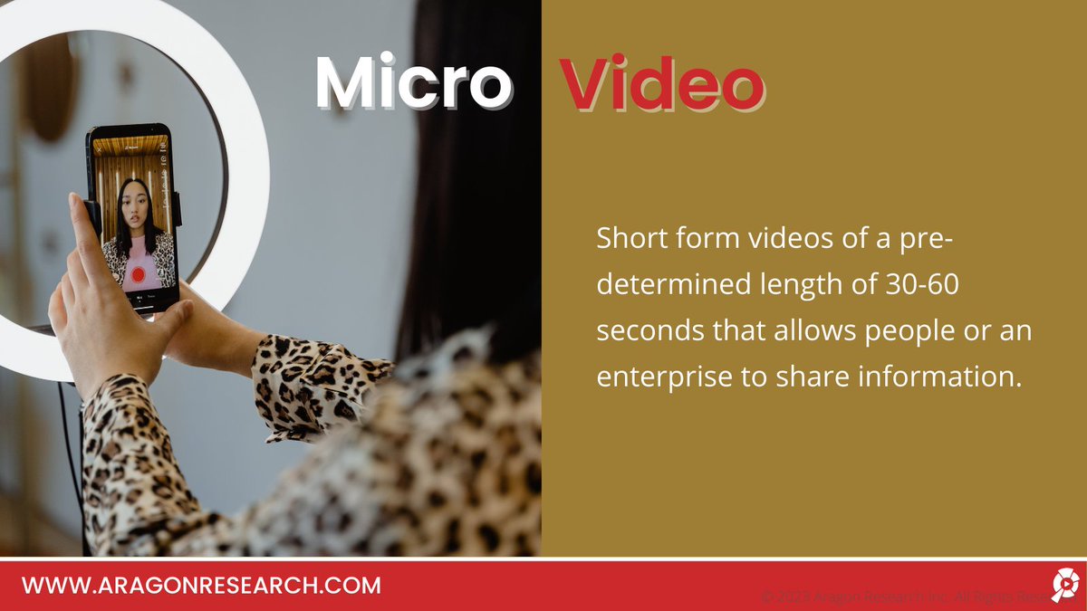 AragonResearch1's tweet photo. 📱🤳 Micro Video platforms like #TikTok, #Reels, and #Youtube Shorts are on the rise.
See what providers will continue to innovate #intelligent #microvideo 🧠: https://t.co/pAPRXAEpvf https://t.co/D1mVaPLgTk