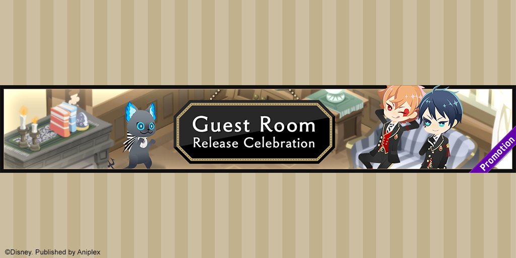 twst_english's tweet photo. A new function, Guest Room, is now available!  And, the Guest Room Release celebration has also begun! 

Check out the Guest Room Bundles that are now available for a limited time in the Gem Shop as well! 

#twsten #twistedwonderland https://t.co/yR8kKGAOoi