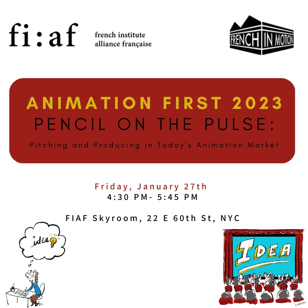 wia_nyc's tweet photo. PENCIL ON THE PULSE: 
Pitching and Producing in Today’s Animation Market

Friday, January 27
4:30pm—5:45pm
FIAF Skyroom, 22 E 60th St, NYC

RSVP Here: https://t.co/FwusmoIvT2 https://t.co/dsBNA5a5i4