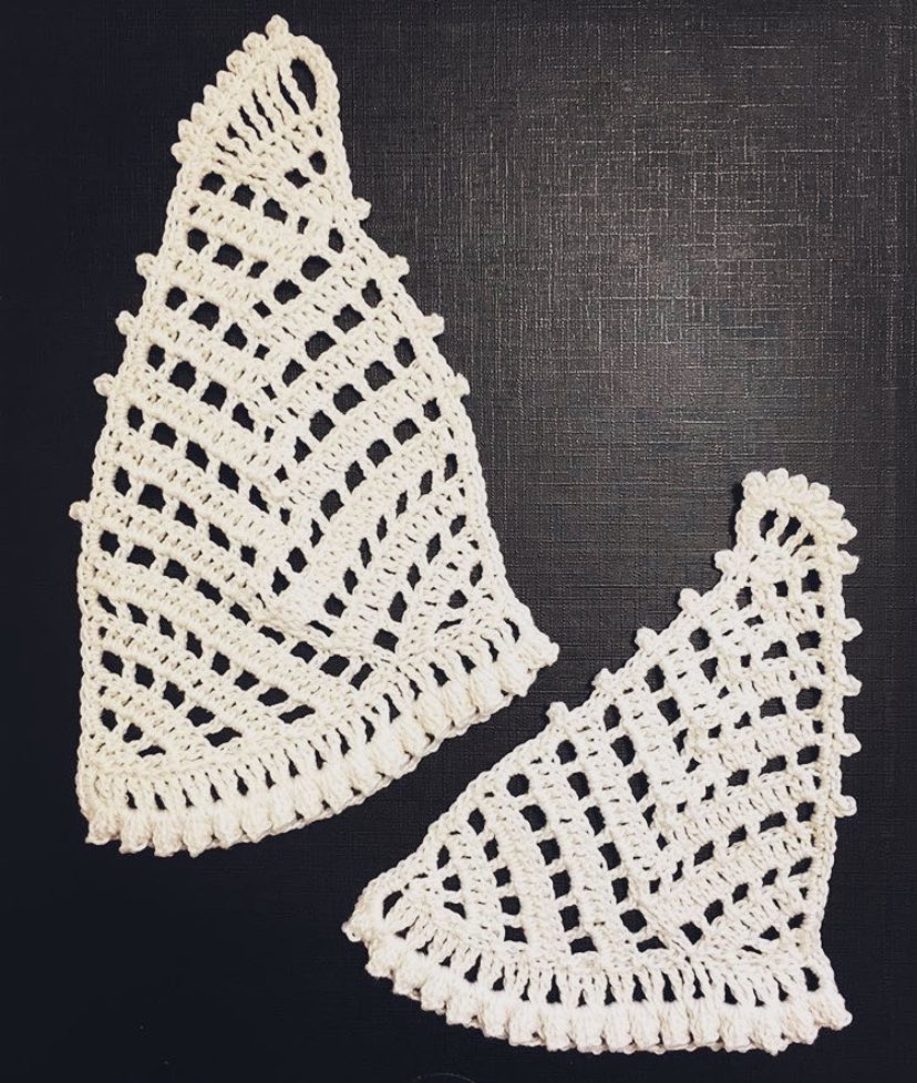 「ドイリーも好きでよく編みます巻貝の化石ドイリーたけのこドイリー雪の結晶ドイリー花」|knitting artist alaのイラスト