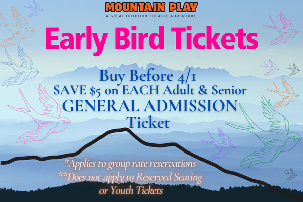 Step right up! General Admission Tickets on sale NOW! Purchase your tickets for INTO THE WOODS now and SAVE! 
Visit our website to purchase:  loom.ly/-EpUwMQ