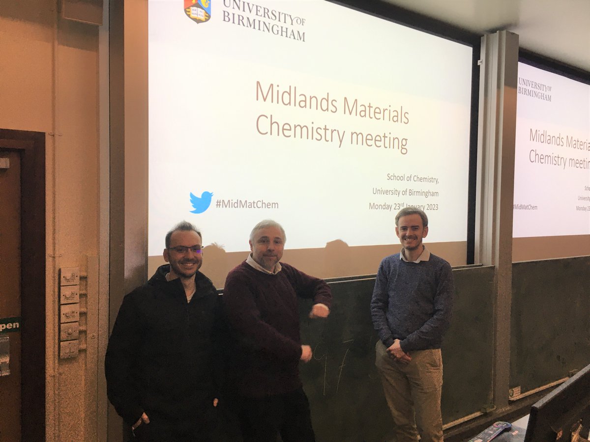 Two fantastic sessions, four fantastic speakers, two fantastic chairs #MidMatChem <a href="/UoBChemistry/">UoBChemistry</a>