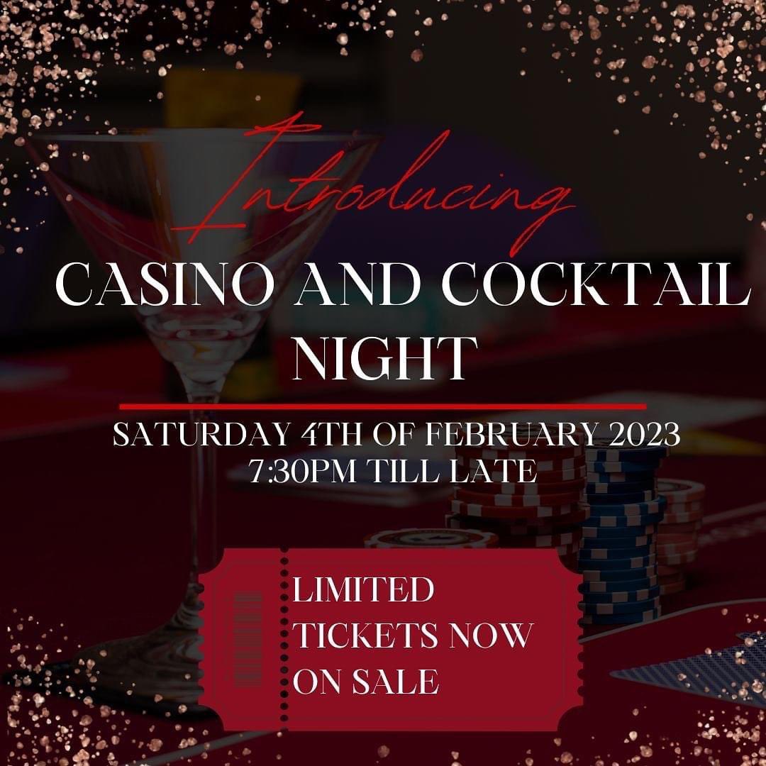 CheltTigersWRFC's tweet photo. 🍸🎰 Casino &amp; Cocktail Night  🎰🍸

4th February 2023 @ 19:30

Not long now… head to our website to buy your tickets for what promises to be a fantastic evening!

#casinonights #feelinglucky #cheltenhamevents https://t.co/dBFXu7mvZ4