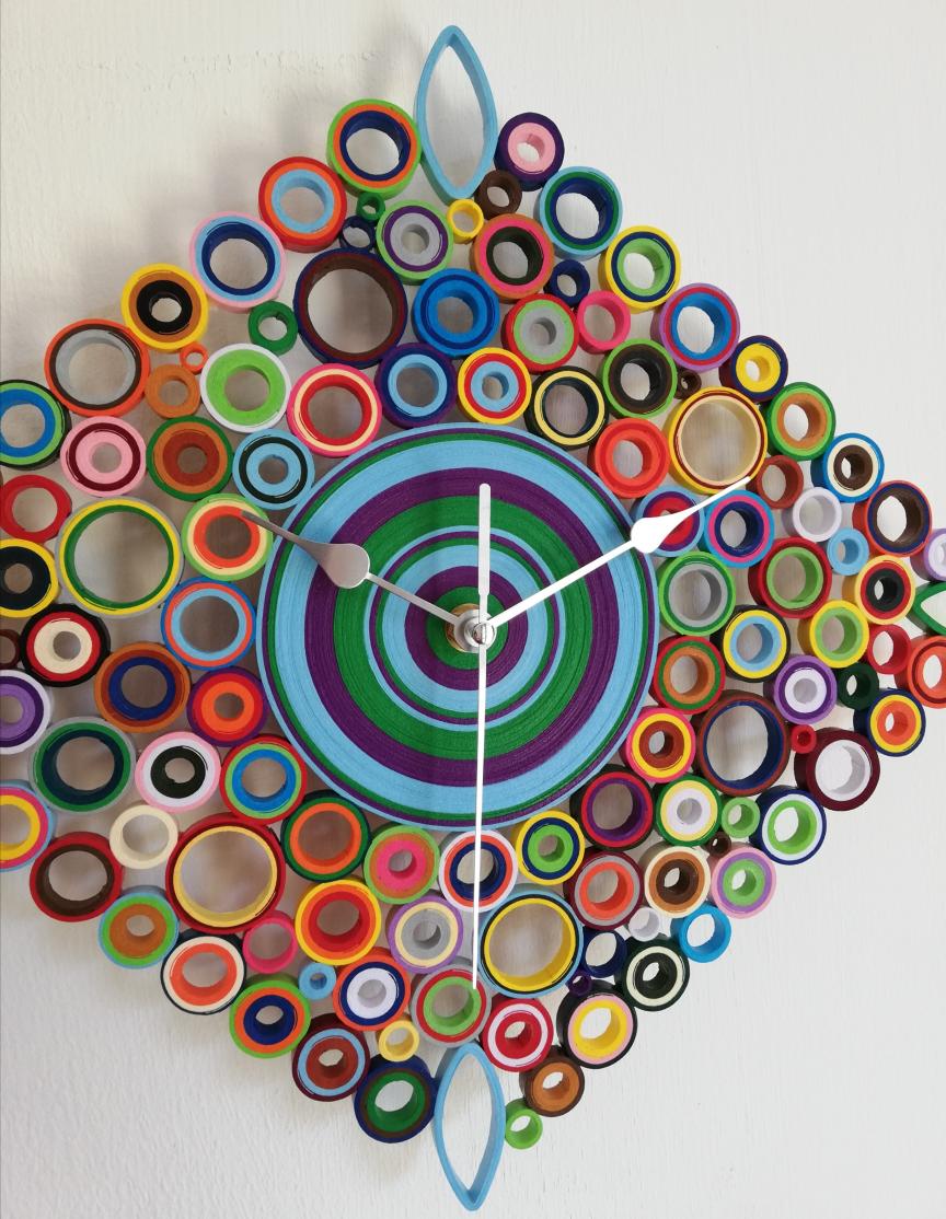 gira_mi's tweet photo. "Una nuova creazione in casa #migiralacesta! Orologio rombo multicolore con base personalizzata. Rigorosamente in #carta @Fabriano1264"
#handmade #homedecor https://t.co/V4GUSgi1xz https://t.co/NB0woLiRhq