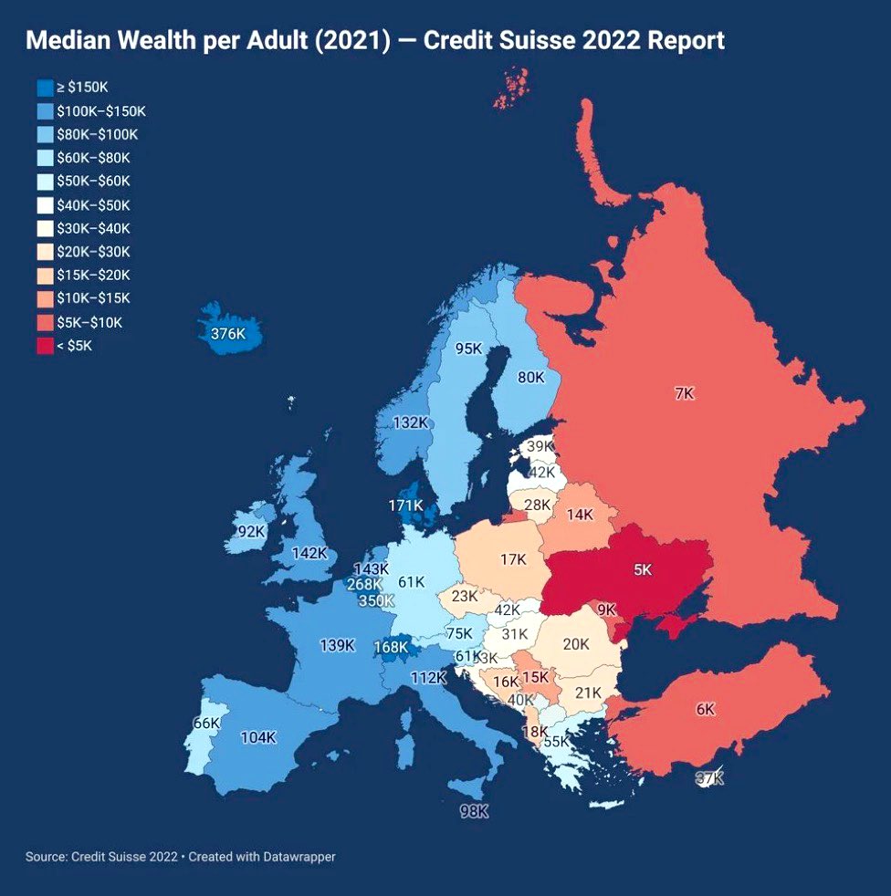 DefournyFran's tweet image. 👉 3ème pays le moins inégalitaire d’Europe🇪🇺
👉 3ème pays en terme de richesse médiane par adulte🇪🇺
👉 Seul pays à se retrouver sur les 2 podiums🥉🥉
👉 La #Belgique🇧🇪, ce paradis sur terre.🍻