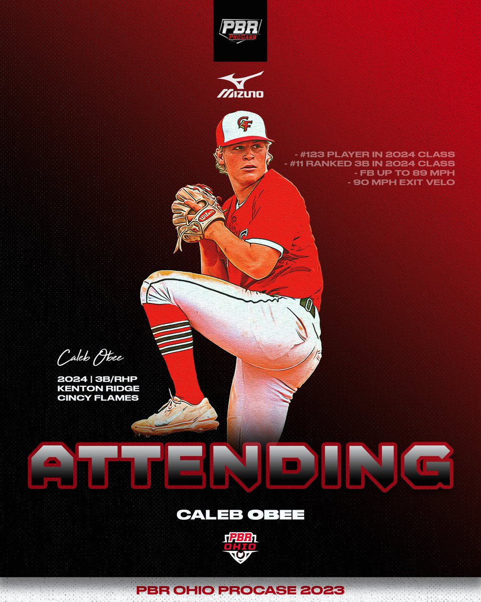Prep Baseball Ohio (@prepbaseballoh) on Twitter photo ✅ ProCase Invite Accepted ✅
Player: ‘24 3B/RHP <a href="/caleb_obee/">Caleb Obee</a>
High School: Kenton Ridge
Summer Org: @CincyFlames2024
Interested in attending & competing at a ❄️event?
Check out the full schedule👇
tinyurl.com/58sembek ✅ ProCase Invite Accepted ✅
Player: ‘24 3B/RHP <a href="/caleb_obee/">Caleb Obee</a>
High School: Kenton Ridge
Summer Org: @CincyFlames2024
Interested in attending & competing at a ❄️event?
Check out the full schedule👇
tinyurl.com/58sembek