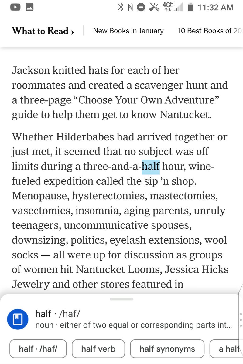 @nytimes As previously noted, 'a three and-a-half hour . . . expedition' means the expedition was one hour long and three-and-a-half something else (miles? stars?  Maybe three people and a subliterate Times Books editor half-person attended?). @lizegan @jbarbassa @gilbertcruz