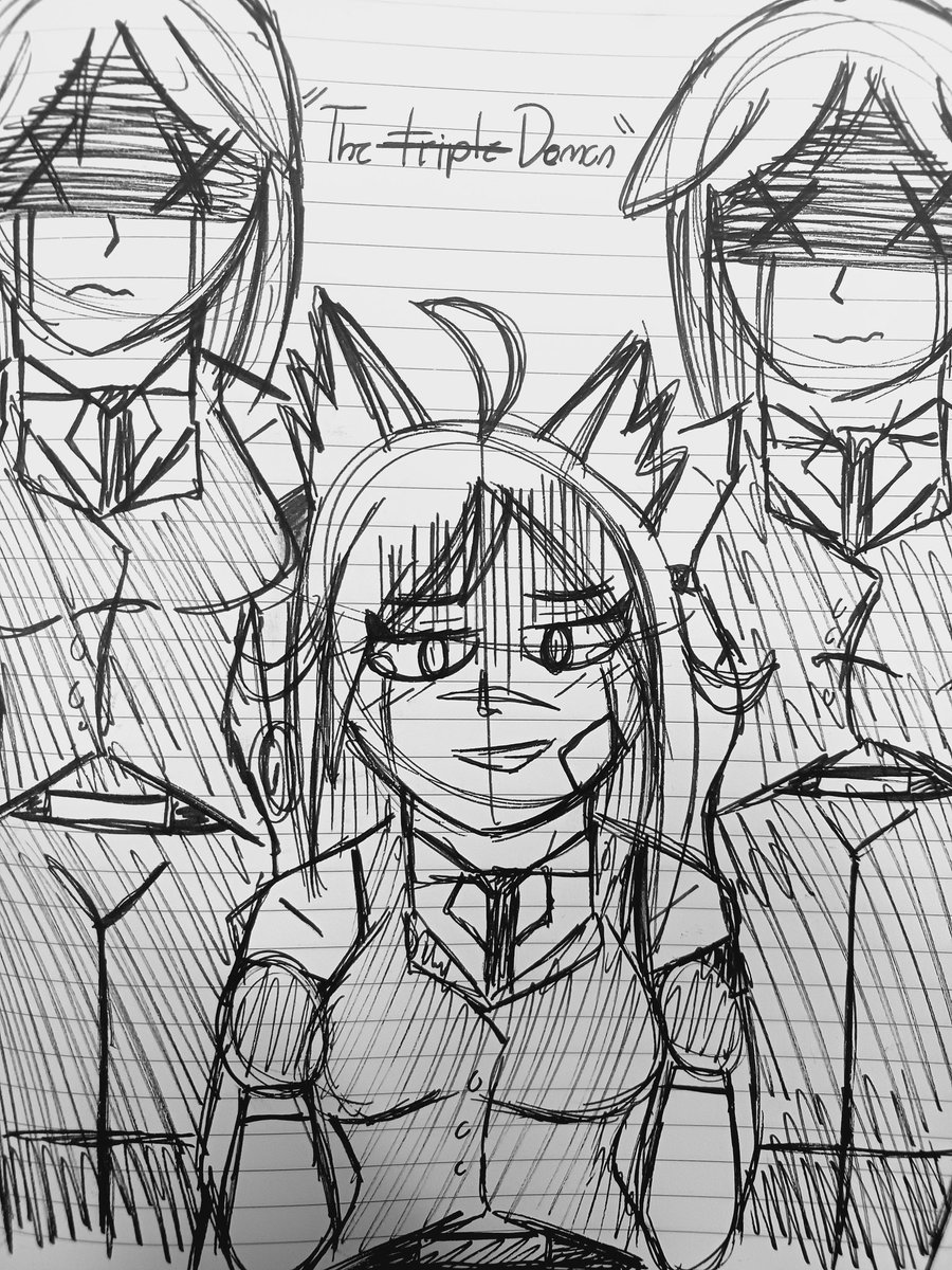 Fate_Goattaker's tweet photo. Cerberus: I am no longer a TRIPLE anymore because I lost my two souls 🥺💔 #helltaker #helltakerfanart #helltakercerberus https://t.co/NecFcVIf8a