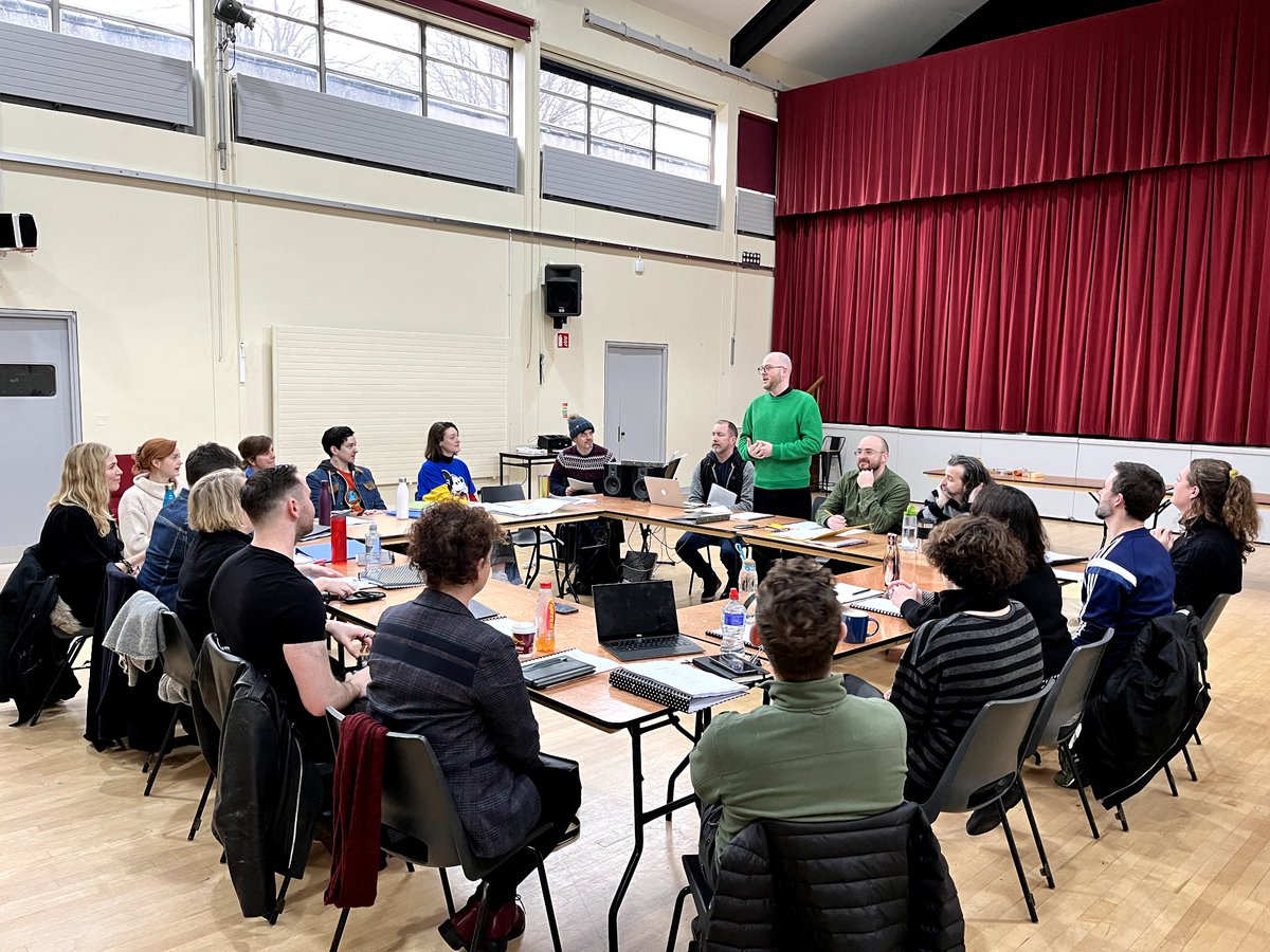GoldInTheWater's tweet photo. Lots of excitement this morning in our first rehearsal for Gold in the Water! We're over the moon to be working with such a talented team. 

Tickets are on sale now for performances in @mermaidarts and @projectarts 🐟🐟
Book now at https://t.co/j2XvOFppue https://t.co/Jt2NC5QB9y