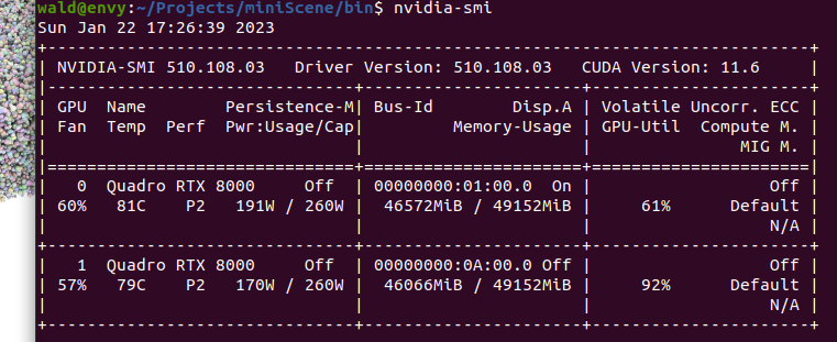 If anybody was wondering why I was playing with these "funnies" yesterday, here's the result: generating test-data for my data-parallel renderer (in this case 800M unique triangles, and a few million instances too, across two GPUs):
ingowald.blog/2023/01/22/sil…