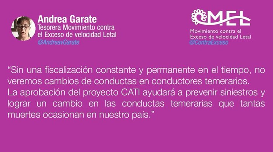 ContraExceso's tweet photo. "Sin una fiscalización constante, no veremos cambios de conductas en conductoras temerarios. La aprobación del #ProyectoCATI ayudará a prevenir siniestros y lograr un cambio en las conductas temerarios que tantes muertes ocasionan en nuestro país"
#CATIsalvaVidas #LeyCATI https://t.co/n4VRm5eJq6